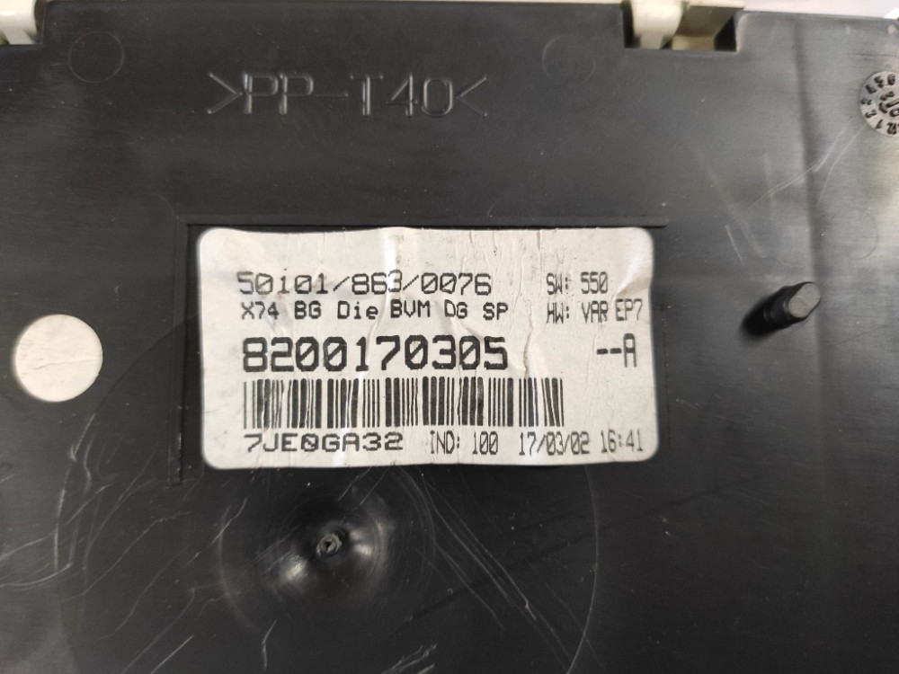 Панель приладів (спідометр) Renault Laguna II 1.9 dci 2001-2007 (8200170305) Ковель - фото 1