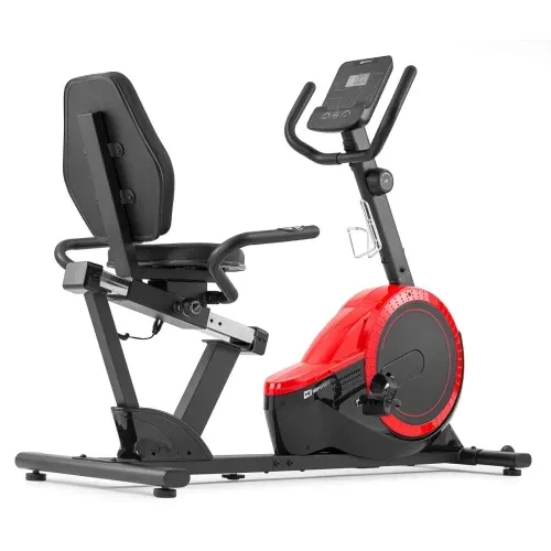 Горизонтальний велотренажер магнітний Hop-Sport 060L Pulse чорно-червоний Київ - фото 3