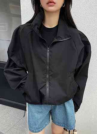 Женская повседневная оверсайз ветровка без капюшона плащевка Одесса
