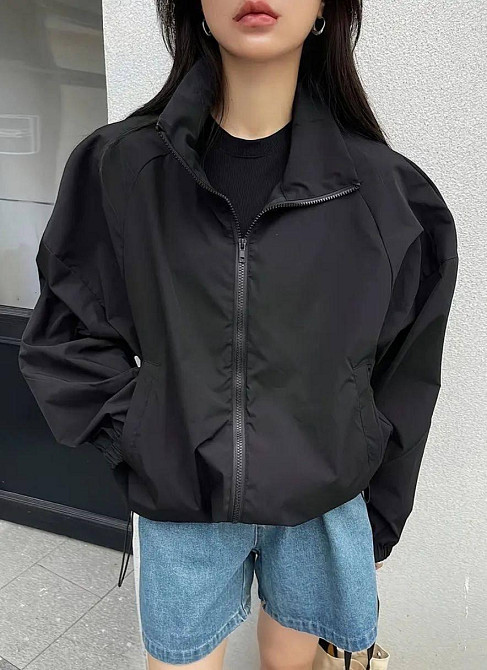 Женская повседневная оверсайз ветровка без капюшона плащевка Одесса - изображение 2