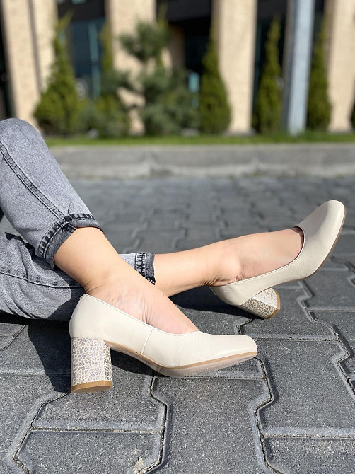 Nivelle Туфлі жіночі NIVELLE бежеві натуральна шкіра каблук 6 см 38р.39р. (1529/6030-6045) Коломия - фото 3