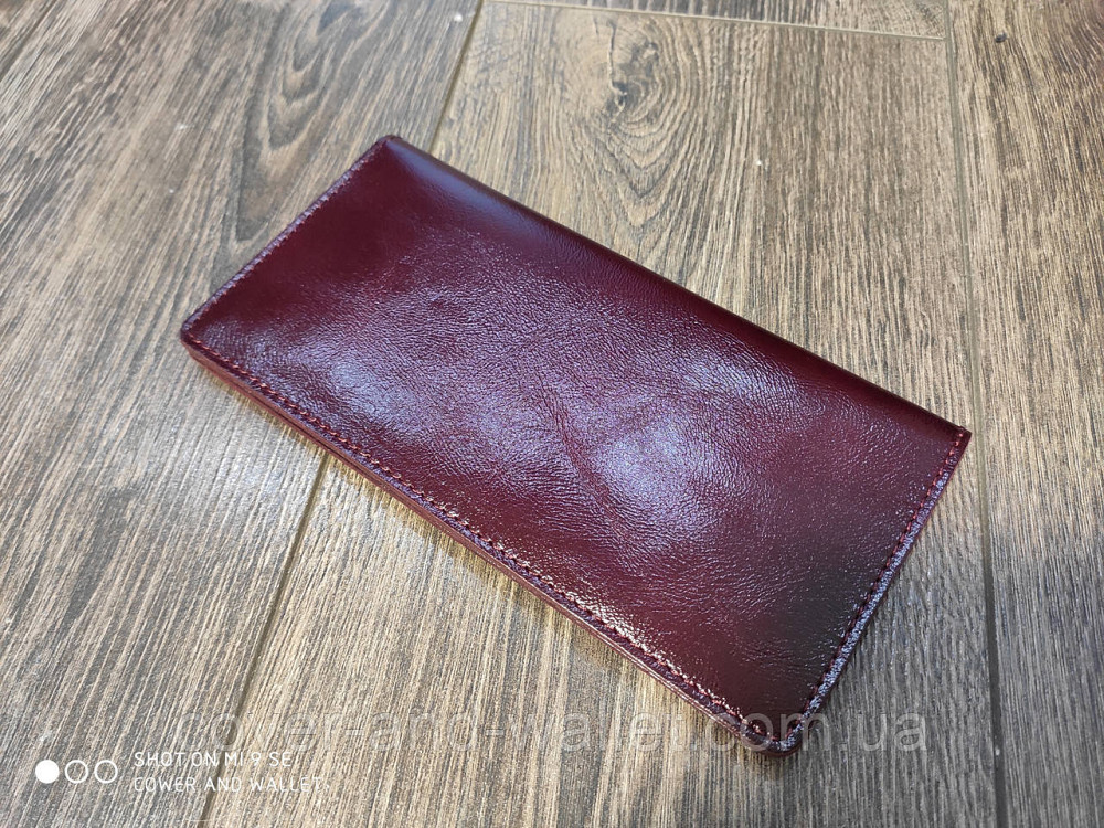 Стильний бордовий шкіряний купюрник ручної роботи ST Leather Київ - фото 7
