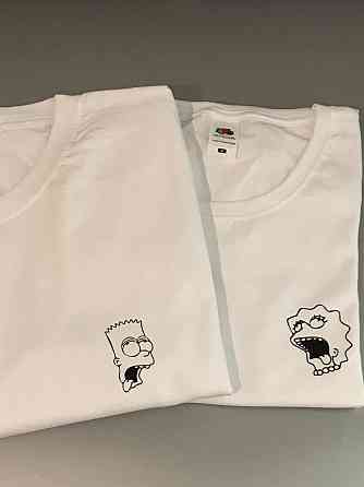 Парні футболки для хлопця та дівчини з принтом Simpson's Чернівці