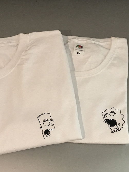 Парные футболки для парня и девушки с принтом Simpson`s Черновцы - изображение 3