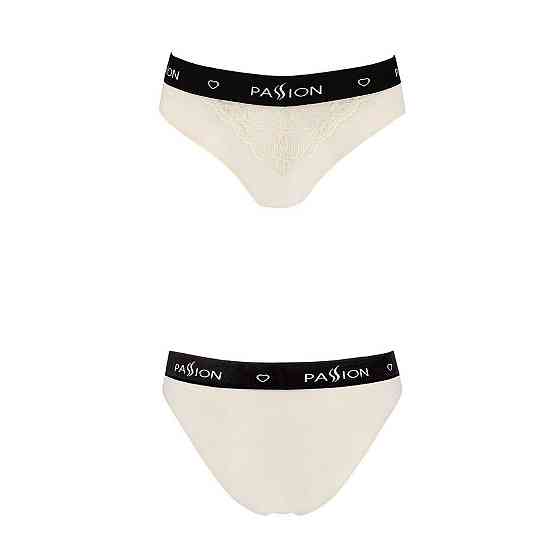 Трусики з широкою гумкою і мереживом Passion PS001 PANTIES L, ecru Sex Aura Київ