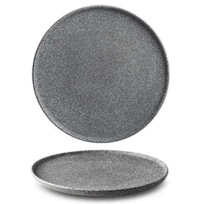 Тарелка G.Benedikt Granit без глазурування 26 см Темно-сіра (G4Q2126) Винница - изображение 1