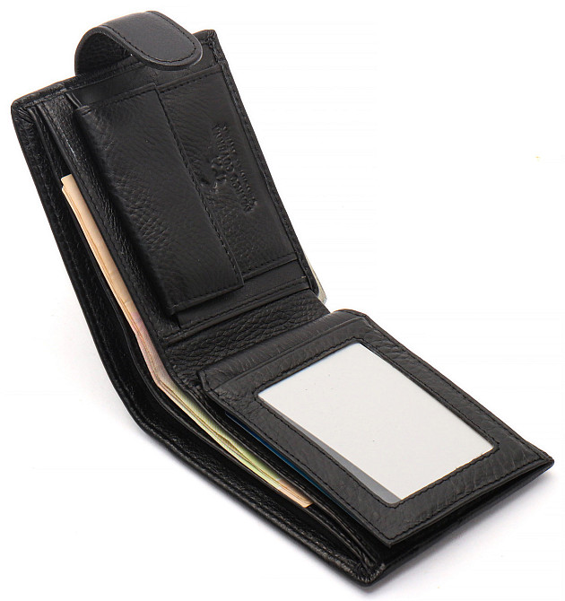 Чорне класичне портмоне з натуральної шкіри Marco Київ - фото 7