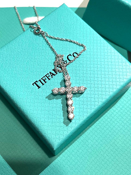 Хрестик Тіффані посрібнення Гравірування Tiffany Одеса - фото 2
