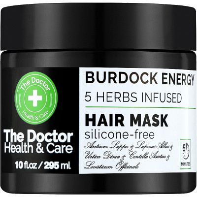 Маска для волосся The Doctor Health &amp; Care Burdock Energy 5 Herbs Infused Реп'яхова сила 295 мл (8588006042542) Вінниця - фото 1