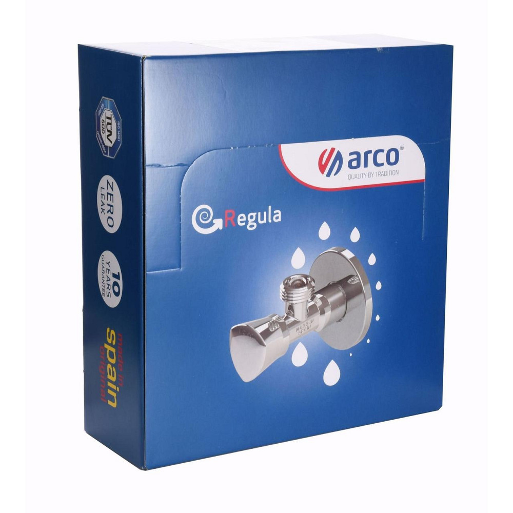НАБІР Кран вентильний кутовий ARCO 1/2″х1/2″ ZENIT REGULA Z0912 30шт. VTQ005 (000016257) Київ - фото 2