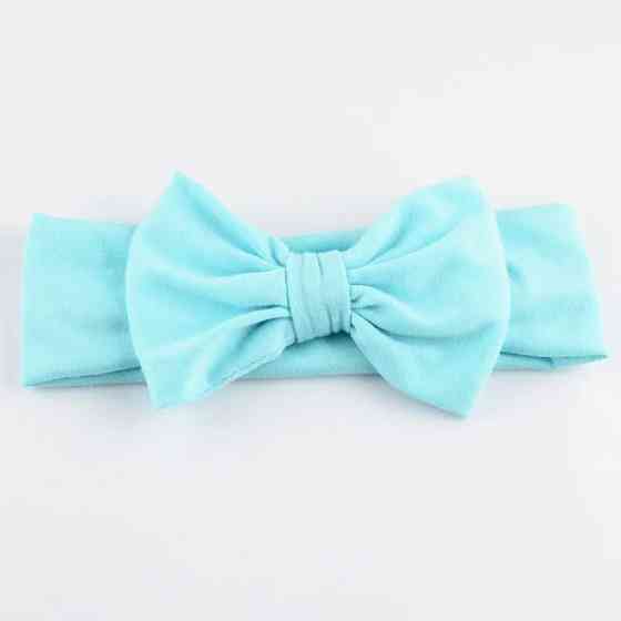 Пов'язка на голову дитяча для дівчинки широка one size блакитний Київ