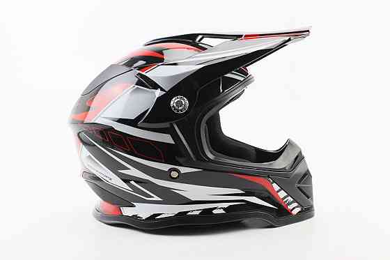 Шолом кросовий/ендуро/АТV BLD-819-7 М (57-58см), ЧОРНО-ЧЕРВОНИЙ Киев