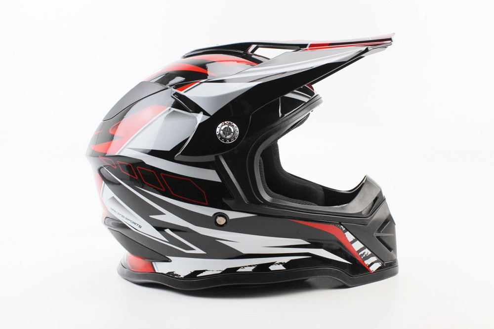 Шолом кросовий/ендуро/АТV BLD-819-7 М (57-58см), ЧОРНО-ЧЕРВОНИЙ Київ - фото 3