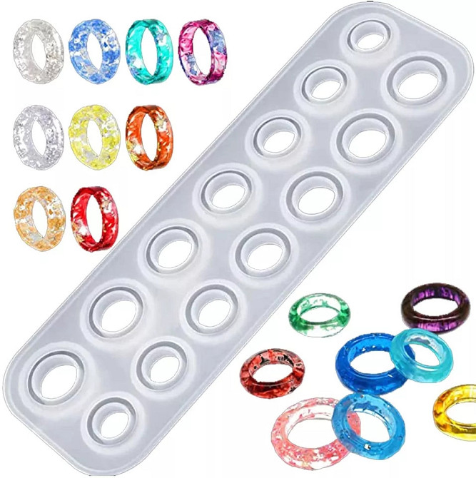 Силиконовая форма для колец 260 на 85 мм серый Киев - изображение 1