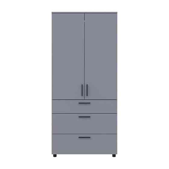Шафа для одягу Doros Торн Сірий 2 ДСП/3Ш (полиці) 90х51.6х200 (DRS-012024) Львів