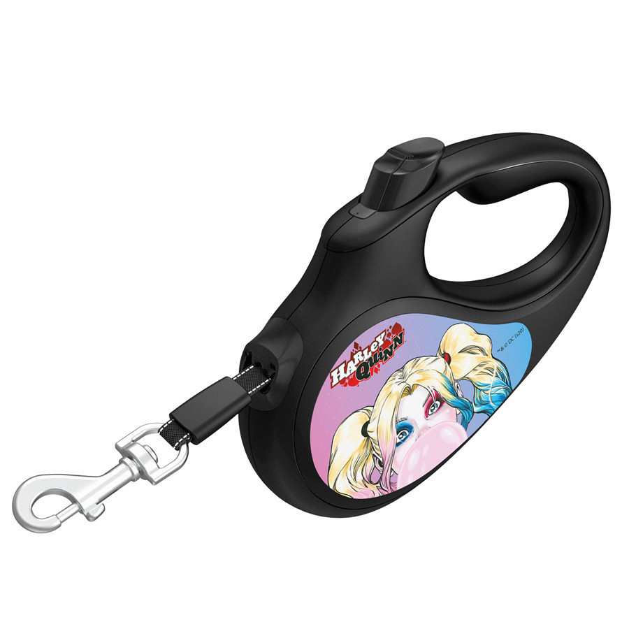 Повідець-рулетка для собак WAUDOG R-leash, малюнок "Харлі Квінн", S, до 15 кг, 5 м, світловідбивна стрічка Вінниця - фото 3