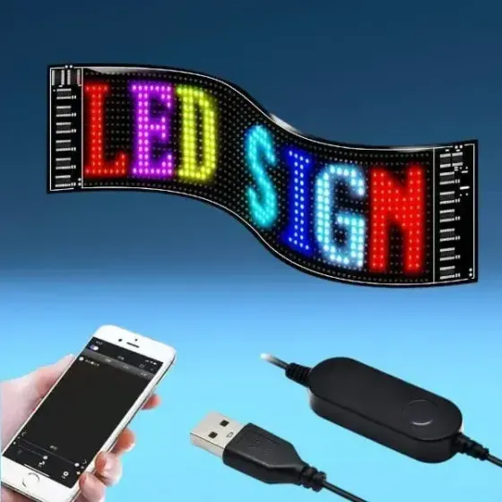 Гибкий экран LED Matrix Panel APP wifi rgb 120мм*595мм(16X96) ART-0567 Коломыя