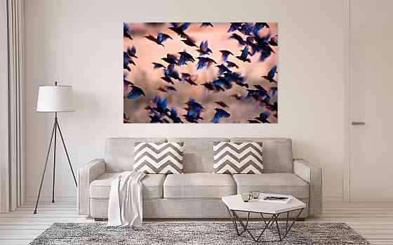 Картина холст у вітальню / спальню Пташки      MLP_12  ( 60х30см ) 80х160см Київ