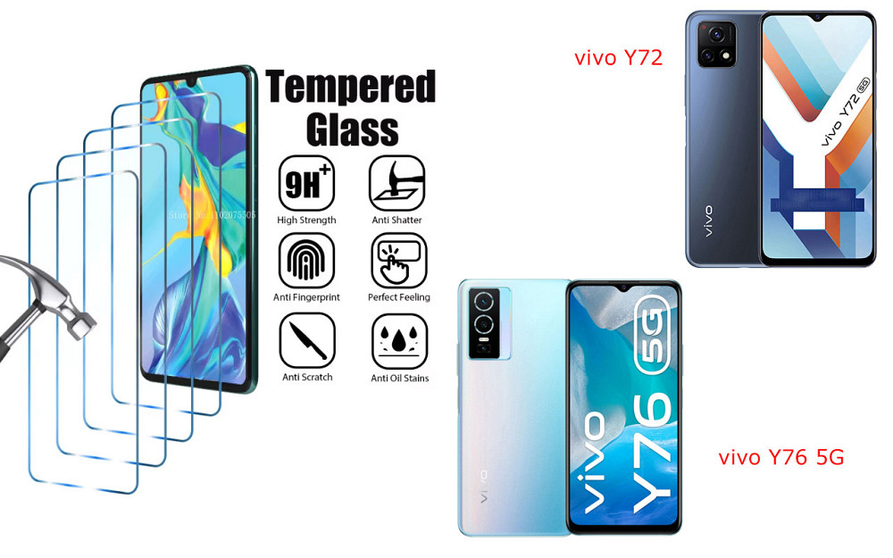 Захисне скло ArmorGlass для vivo Y72 , vivo Y76 5G – стійке до подряпин та ударів Київ - фото 1