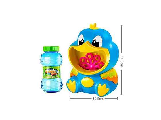 Машинка для бульбашок на батарейках Папуга (16x15x20,7см) Bubble Fun ТМ BUBBLE FUN Київ