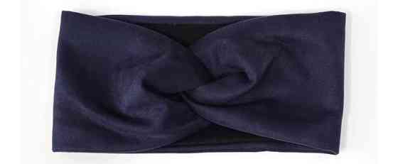 Повязка женская замш с подкладкой темно-синяя Киев