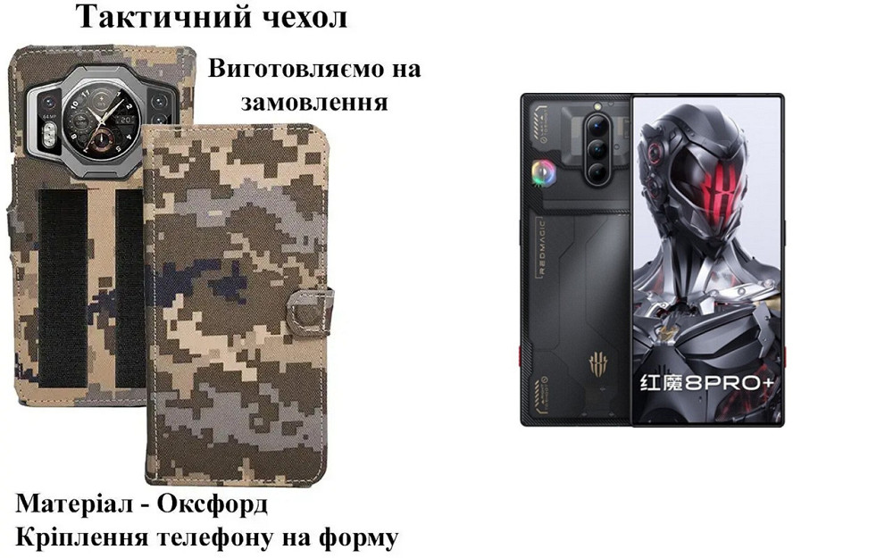 Тактичний чохол для Motorola E6 Plus XT2025-2, Motorola E7 Plus, кріпиться до спорядження на липучці Київ - фото 1