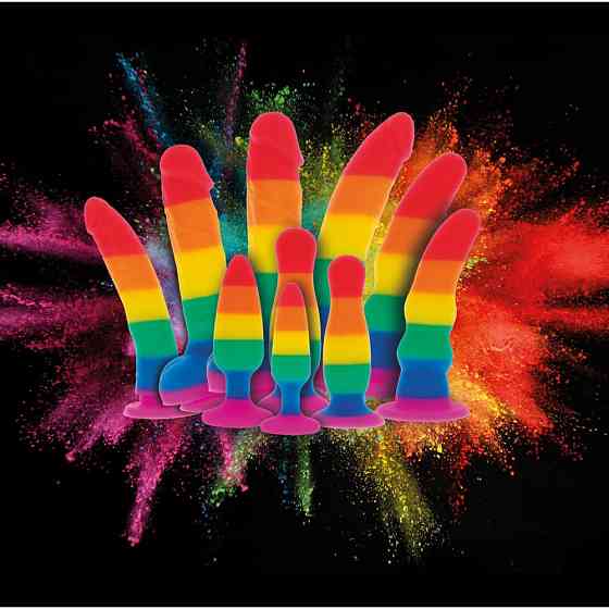 Анальна пробка TOY JOY Fun Stuffer, L, різнокольорова, 12,5 × 3,3 см Sex Aura Київ