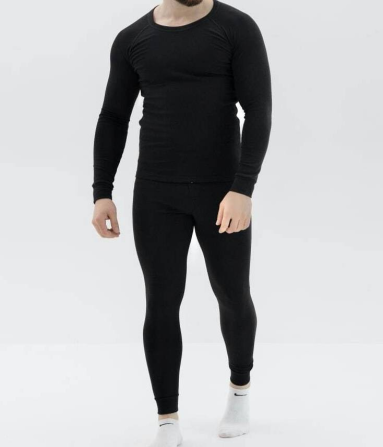 Мужское зимнее термобелье Thermal на флисе (Черный) L Винница - изображение 1