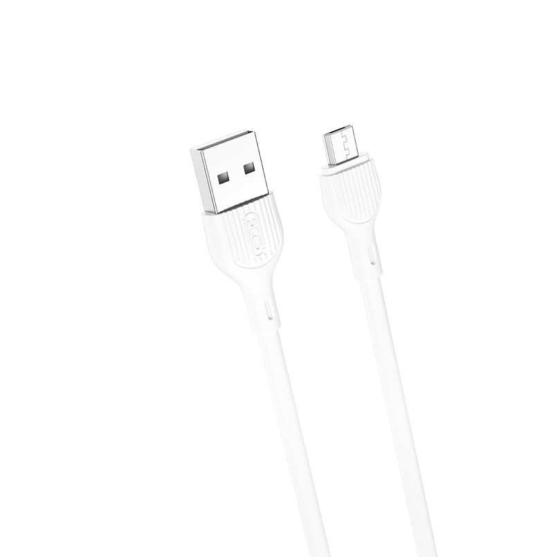 Кабель XO USB to Micro USB 2,1А 1м білий Львів - фото 1