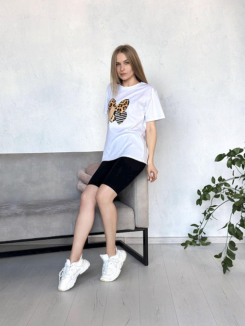 Жіночий спортивний костюм з велосипедками рубчик "Force" оптом | Норма і батал Київ - фото 4