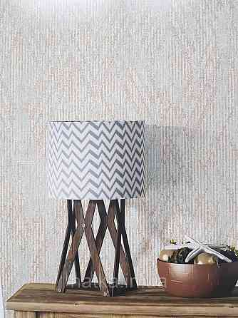 Шпалери вінілові на флізеліні гарячого тиснення DU&KA 1.06х10 вензель основа під штукатурку сірі коричневі Київ