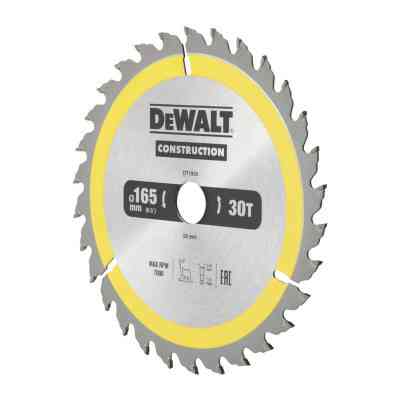Диск пильний DeWALT CONSTRUCTION, 165х20 мм, 30z (ATB), 10 гр. (DT1935) Вінниця