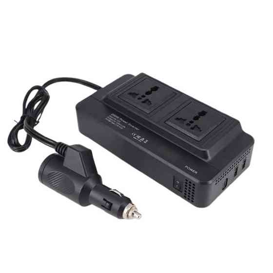 Инвертор автомобильный XO XC-37 12V–220V 200W 2AC 2USB Type-C PD 20W Киев