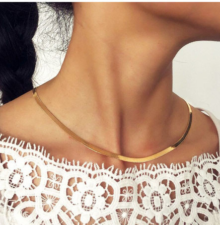 Ланцюжок на шию золотистий товстий Київ - фото 1