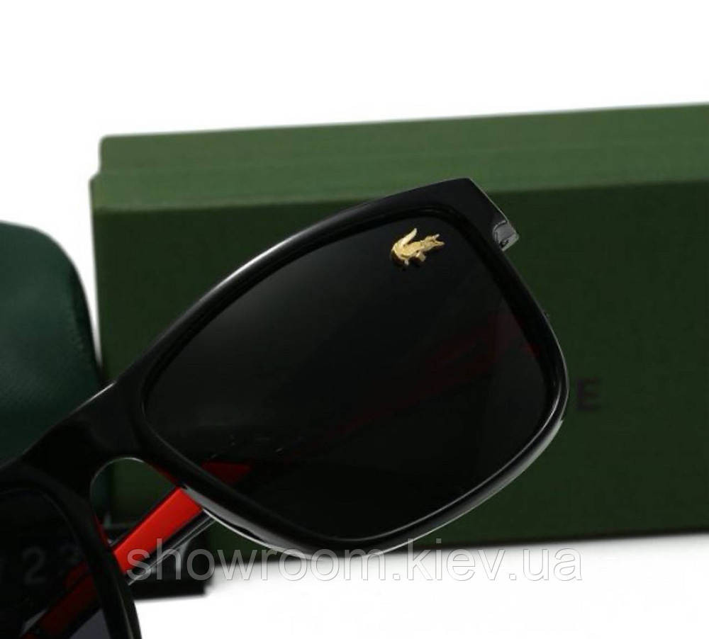 Мужские черные солнцезащитные очки Lacoste (23027) полароид Киев - изображение 2