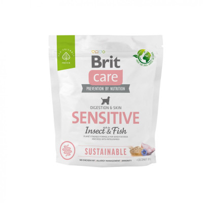 Сухой корм для собак Brit Care Dog Sustainable Sensitive Insect and Fish 1 кг (8595602559213) Винница - изображение 1