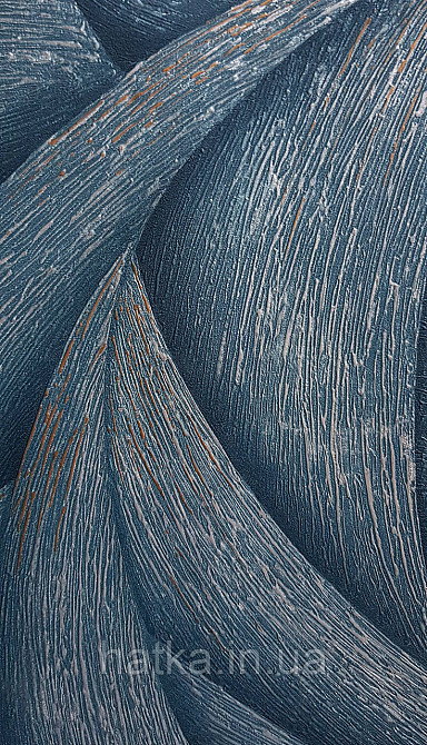 Шпалери вінілові на флізеліні Ritus Marburg метрові геометрія смуги фігури 3д бірюзові золото срібло Київ - фото 2