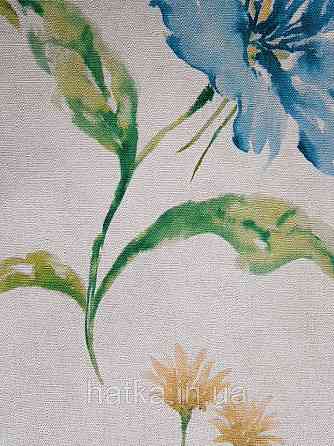 Шпалери вінілові на флізелін Marburg Shades квіти прованський стиль сині бузкові коричневі червоні Київ