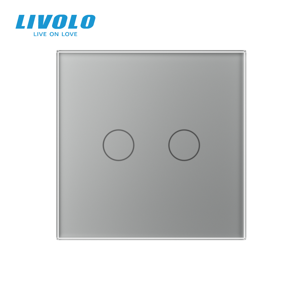 LIVOLO Сенсорний прохідний / перехресний вимикач LIVOLO, 2-сенсорний, сірий матове скло, 5А 230 Коломия - фото 6