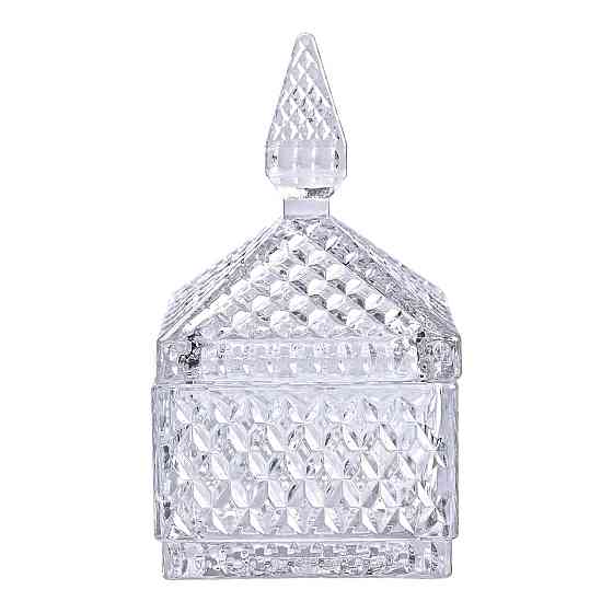 Yiwu Цукерниця скляна з кришкою 8.5х8.5х15 см квадратна HP-YH-41 Київ