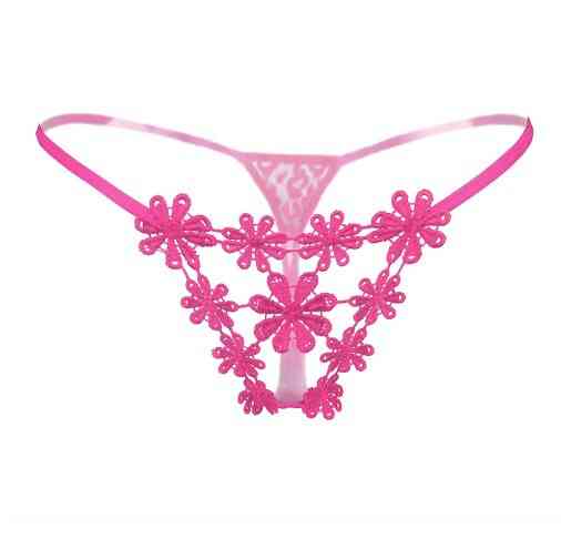 Еротичні стрінги малинові Ромашки розмір універсальний (на резинці), в талії до 90см Київ