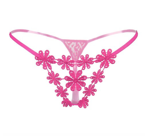 Еротичні стрінги малинові Ромашки розмір універсальний (на резинці), в талії до 90см Київ - фото 5