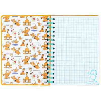 Блокнот Kite на спіралі A5 Garfield , 80 аркушів, клітинка (GF25-190) Вінниця