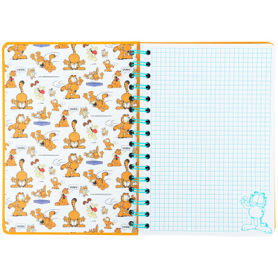 Блокнот Kite на спіралі A5 Garfield , 80 аркушів, клітинка (GF25-190) Вінниця - фото 2