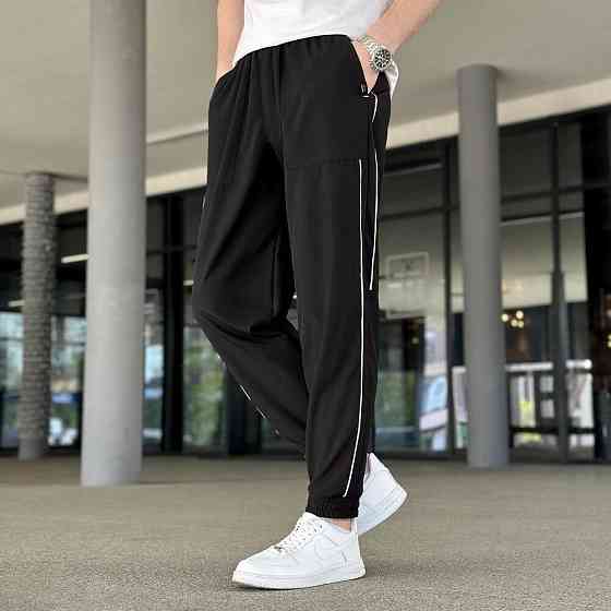 Весняні літні чоловічі чорні джогери із софту Pobedov Weekend Київ