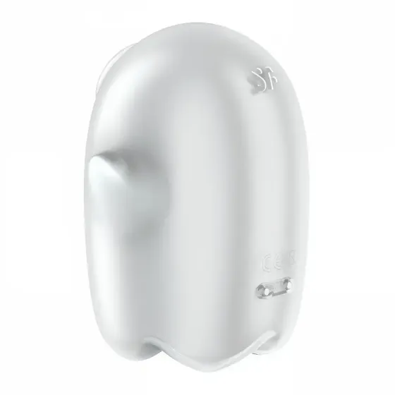 Вакуумний кліторальний стимулятор із вібрацією Satisfyer Glowing Ghost White Львів
