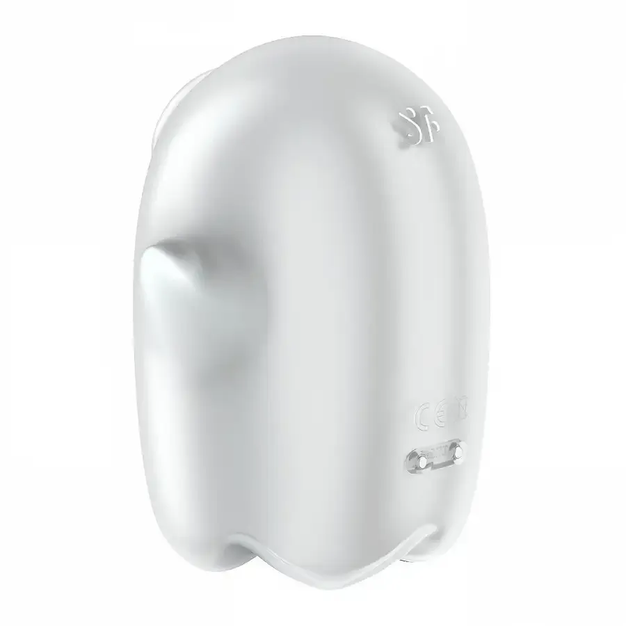 Вакуумний кліторальний стимулятор із вібрацією Satisfyer Glowing Ghost White Львів - фото 4