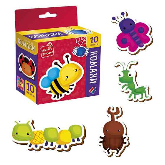 Дитячий набір магнітів "Комахи" VT3106-32, 10 магнітів Вінниця