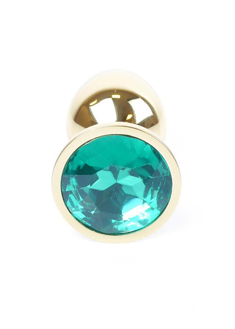 Анальна пробка - Jewellery Gold Plug Green Sex Aura Київ - фото 2