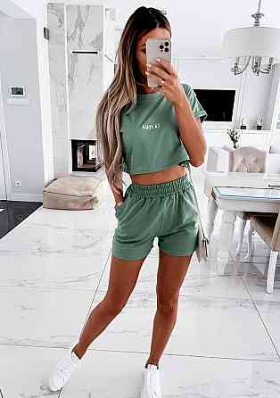 Костюм спортивний з шортами "La perla" оптом | Розпродаж моделі Фісташковий, 46-48 Київ